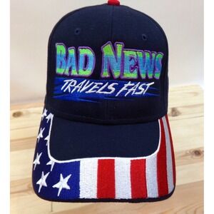 Otto 58-710 Bad‎ News Travels Fast Hat Cap Hook & Loop Closure One Size